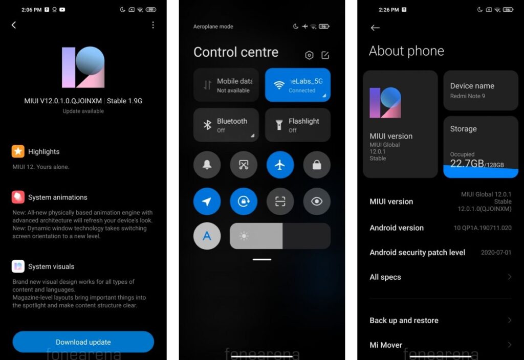 Redmi Note 9 için MIUI 12