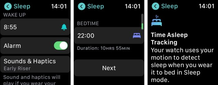 WatchOS Sleep