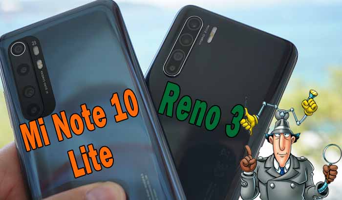 Xiaomi Mi Note 10 lite ve OPPO Reno 3