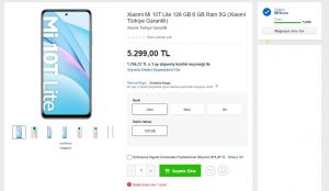 xiaomi mi10t lite fiyatı