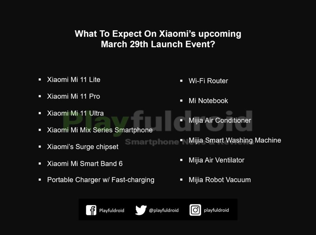 Xiaomi 29 Mart Lansman Ürünleri