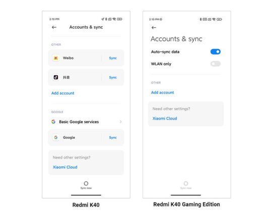Redmi K40 Gaming Edtion google