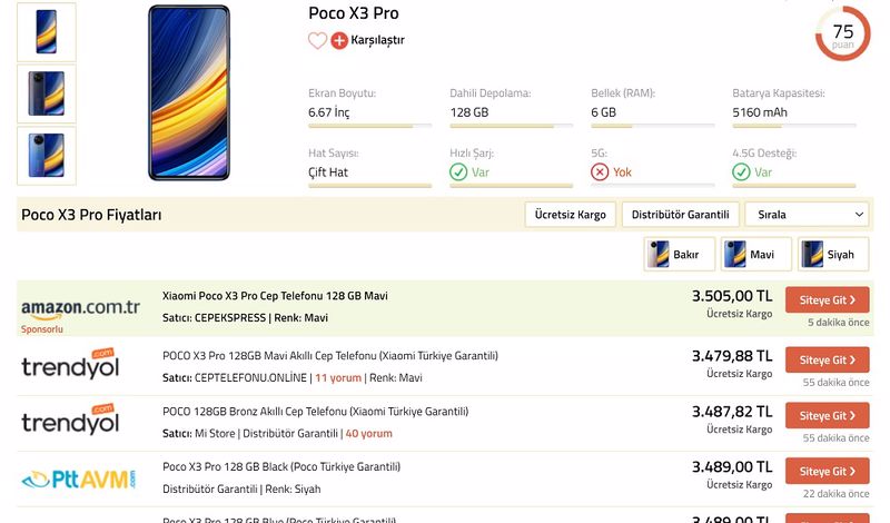 POCO X3 Pro Türkiye