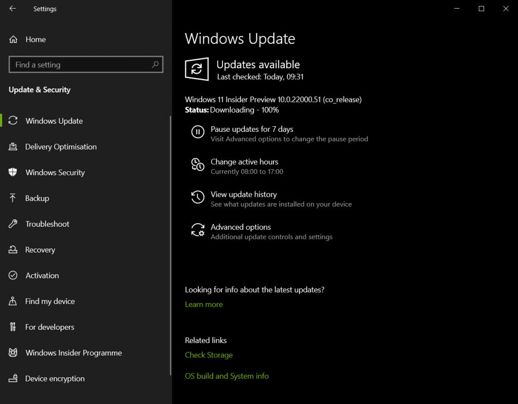 Windows 11 Insider Preview