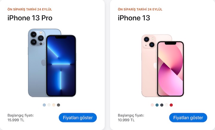 iPhone 13 Türkiye Fiyatı