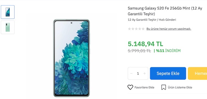 Galaxy S20 FE 256GB