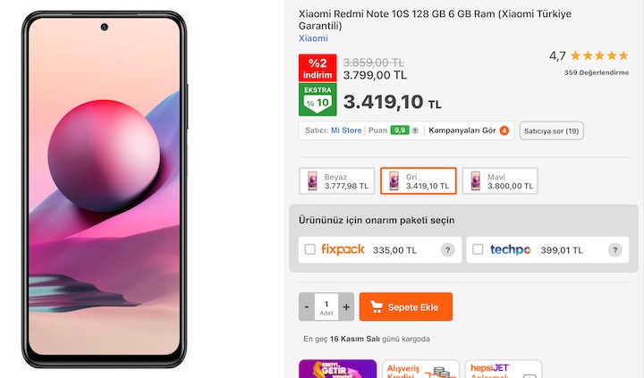 Redmi Note 10S