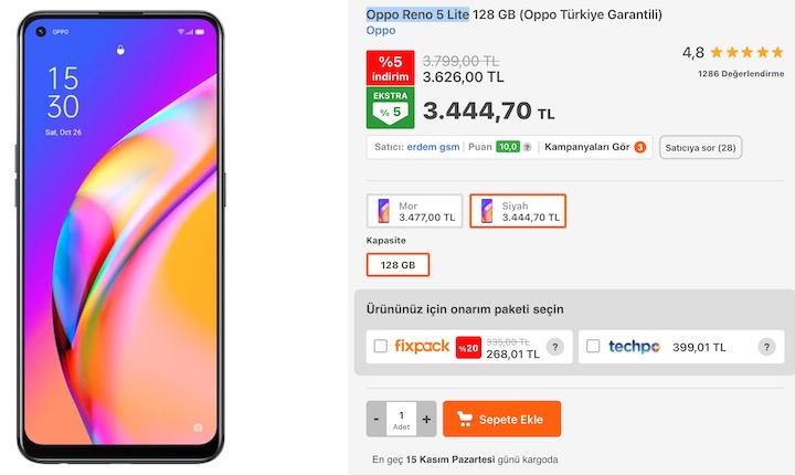 OPPO Reno 5 Lite