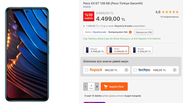 POCO X3 GT