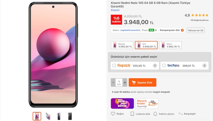 Redmi Note 10S