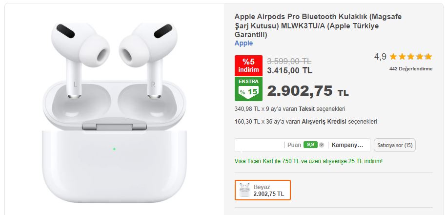 AirPods Pro Fiyatı