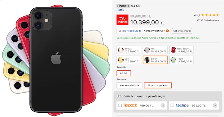 iPhone 11 fiyatı