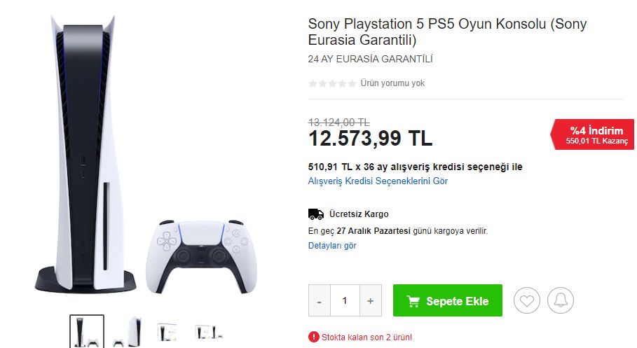 PlayStation 5 Fiyatı