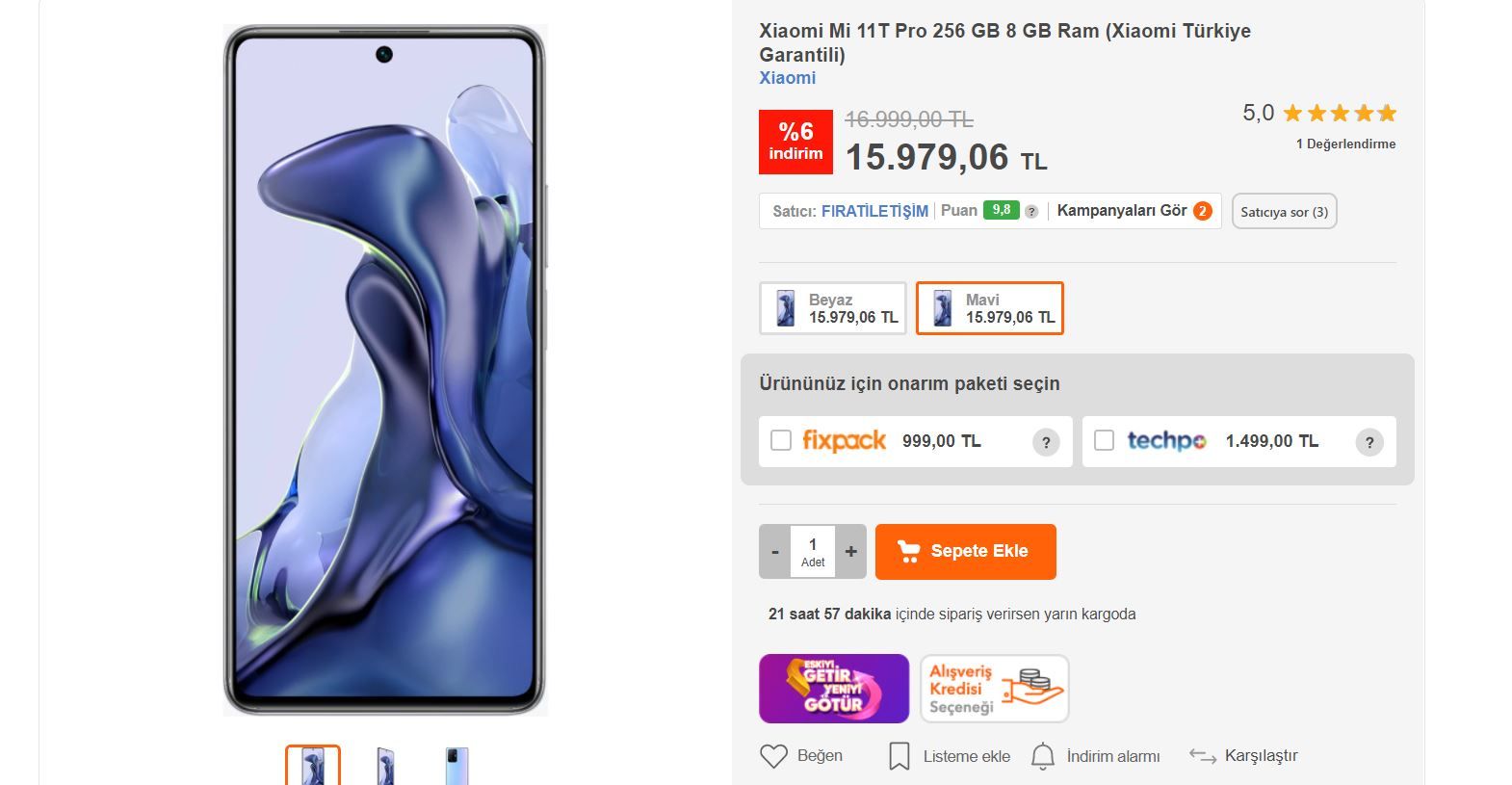 Xiaomi 11T Pro Fiyatı