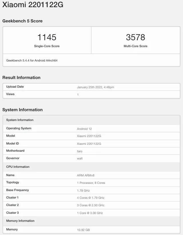 Xiaomi 12 Pro
