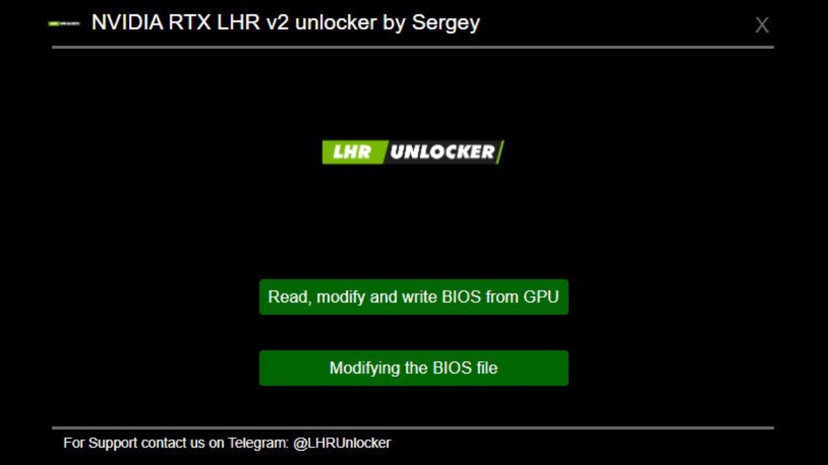 Nvidia RTX LHR Unlocker