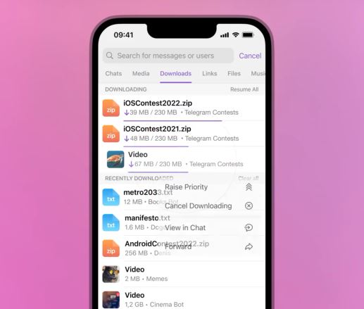 Telegram Güncellemesi
