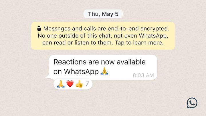 WhatsApp Mesaj Tepkileri