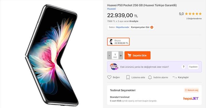 Huawei P50 Pocket fiyatı