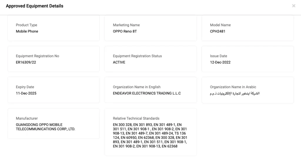 OPPO Reno 8T