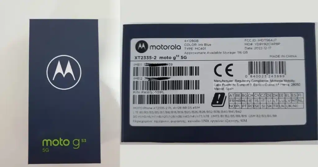 Moto G53 5G Kutu