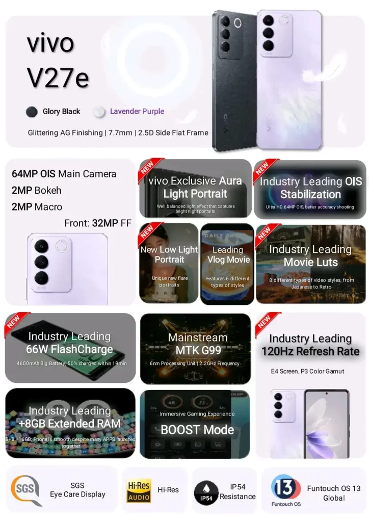 Vivo V27e Teknik Özellikleri