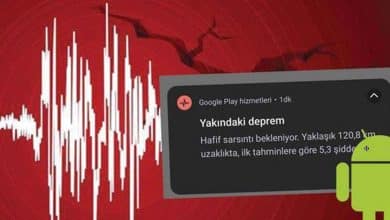 Google Deprem Uyarı