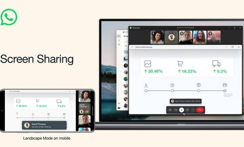 WhatsApp ekran paylaşımı
