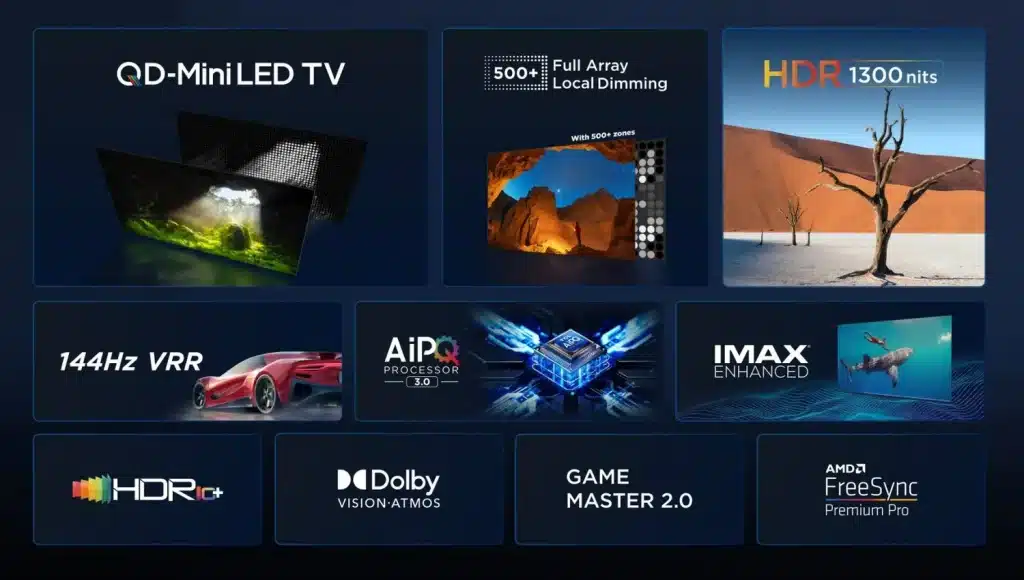TCL C755 QD-Mini LED 4K TV özellikleri