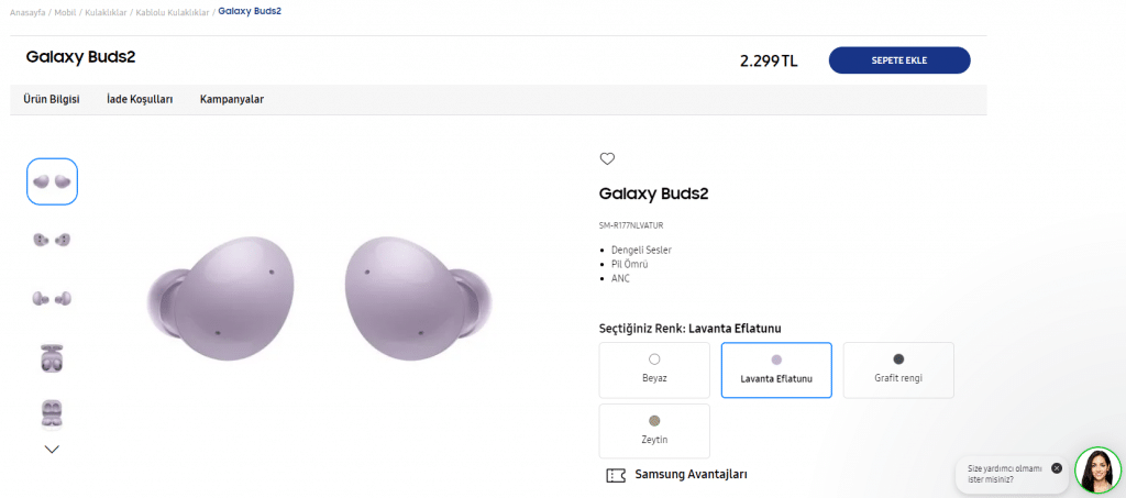 Galaxy Buds 2 fiyat
