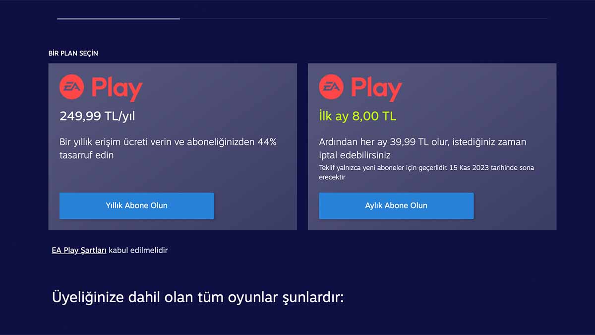 Steam EA Play kampanyası