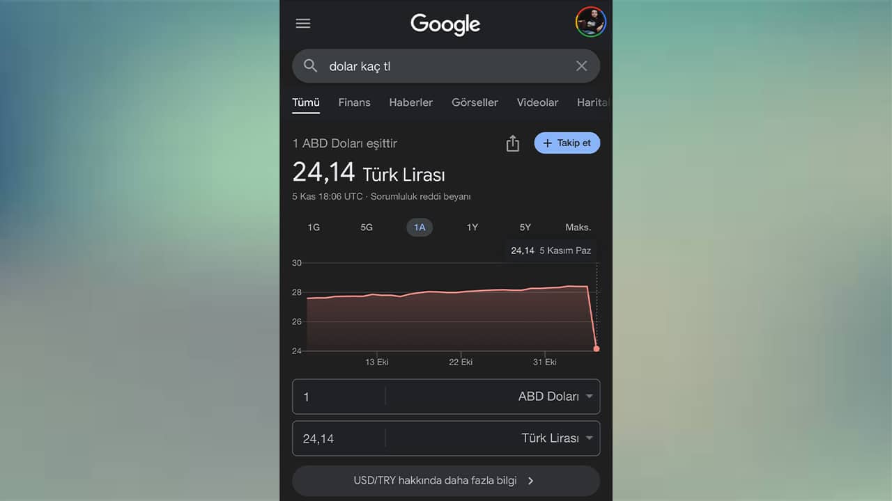 Google Dolar Kuru