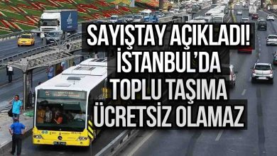 İstanbul Sayıştay ücretsiz Toplu Taşıma Kararı