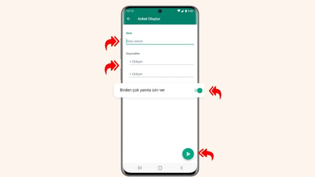 whatsapp anket oluşturma