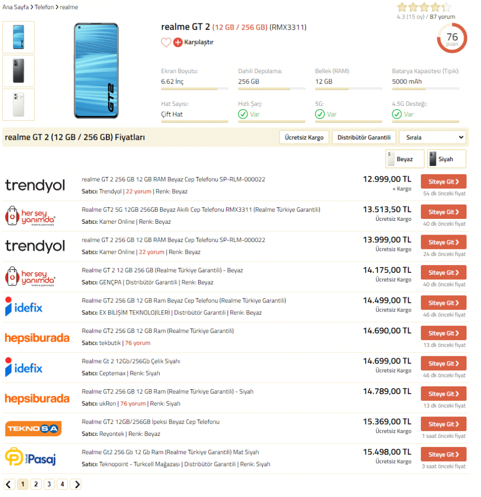 Realme GT2 indirim