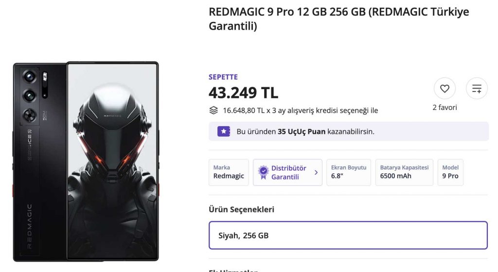 Redmagic 9 Pro Türkiye Fiyat