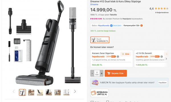 Dreame H12 Pro fiyat