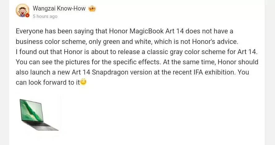 HONOR MagicBook Art 14