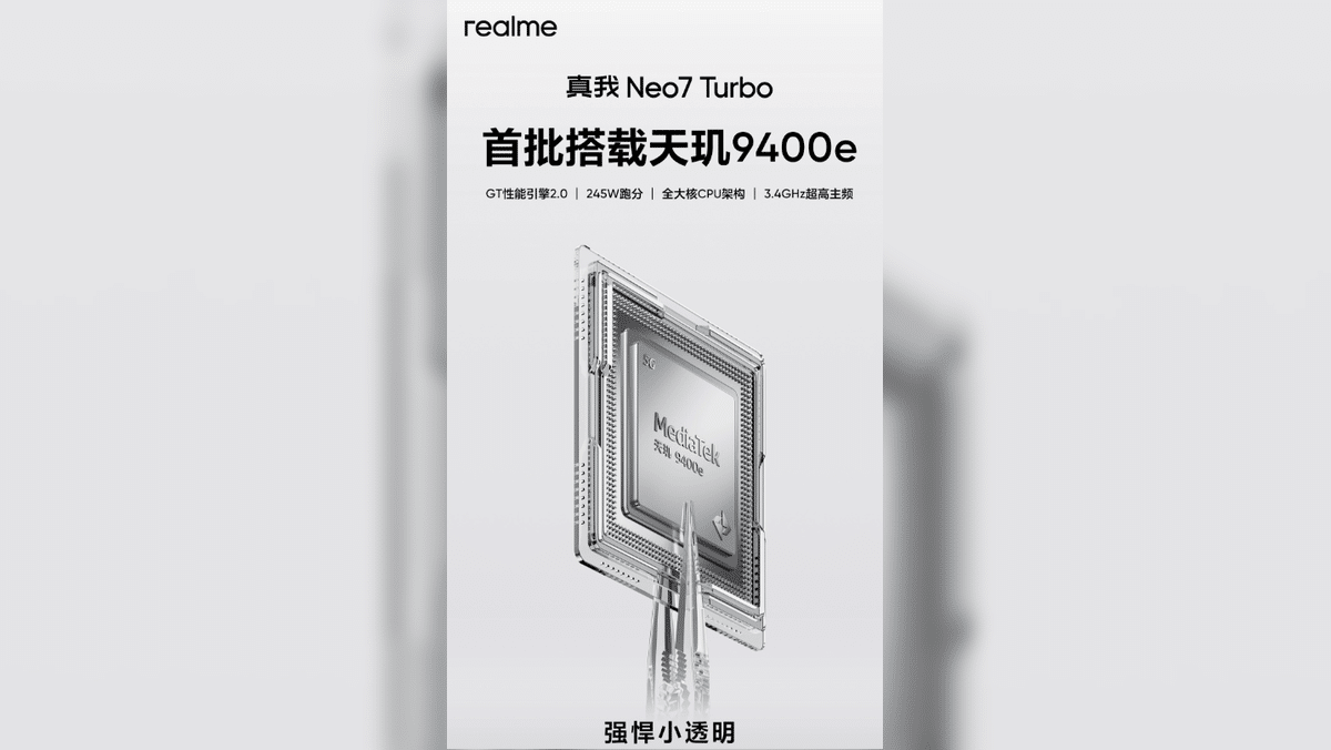 realme Neo7 Turbo Dimensity 9400e ile Gücünü Gösterdi