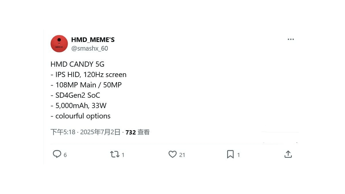 HMD Candy 5G