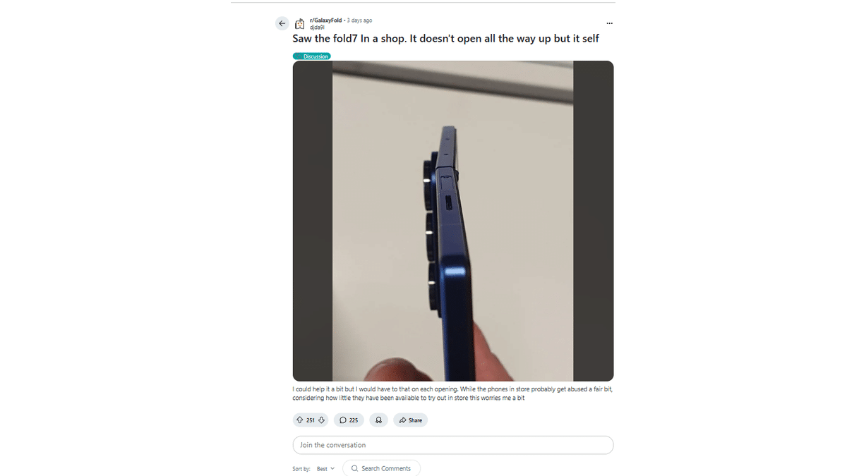Samsung Galaxy Z Fold7 Kambur Kaldı