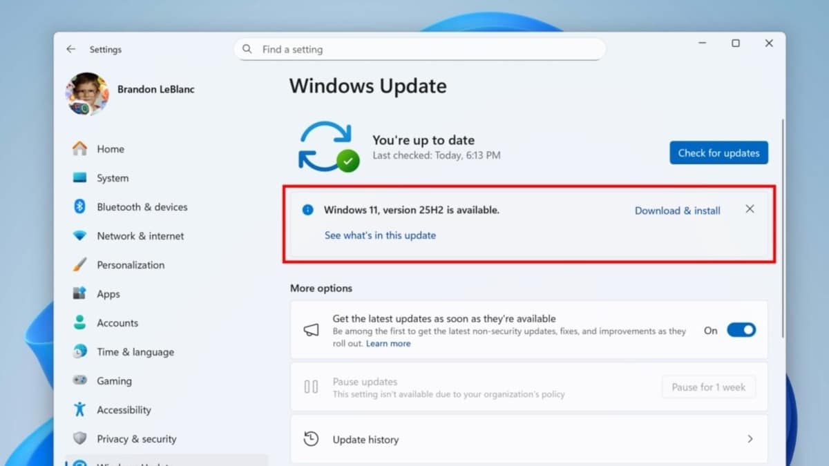 Windows 11 25H2 