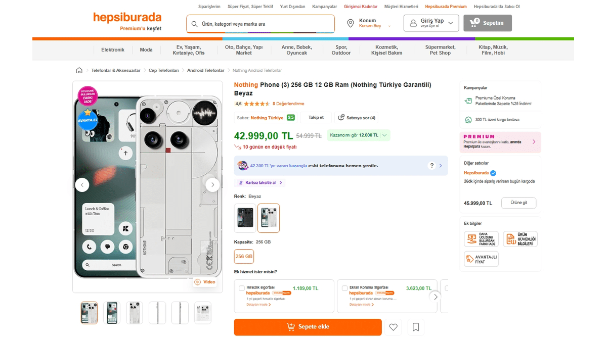 Nothing Phone 3 İçin 12.000 TL İndirim Fırsatı