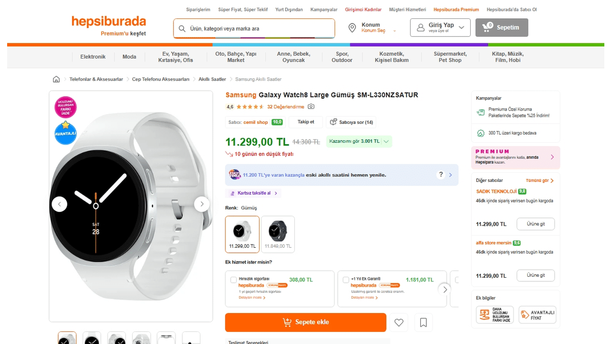 Samsung Galaxy Watch 8 İçin 3.000 TL İndirim Fırsatı