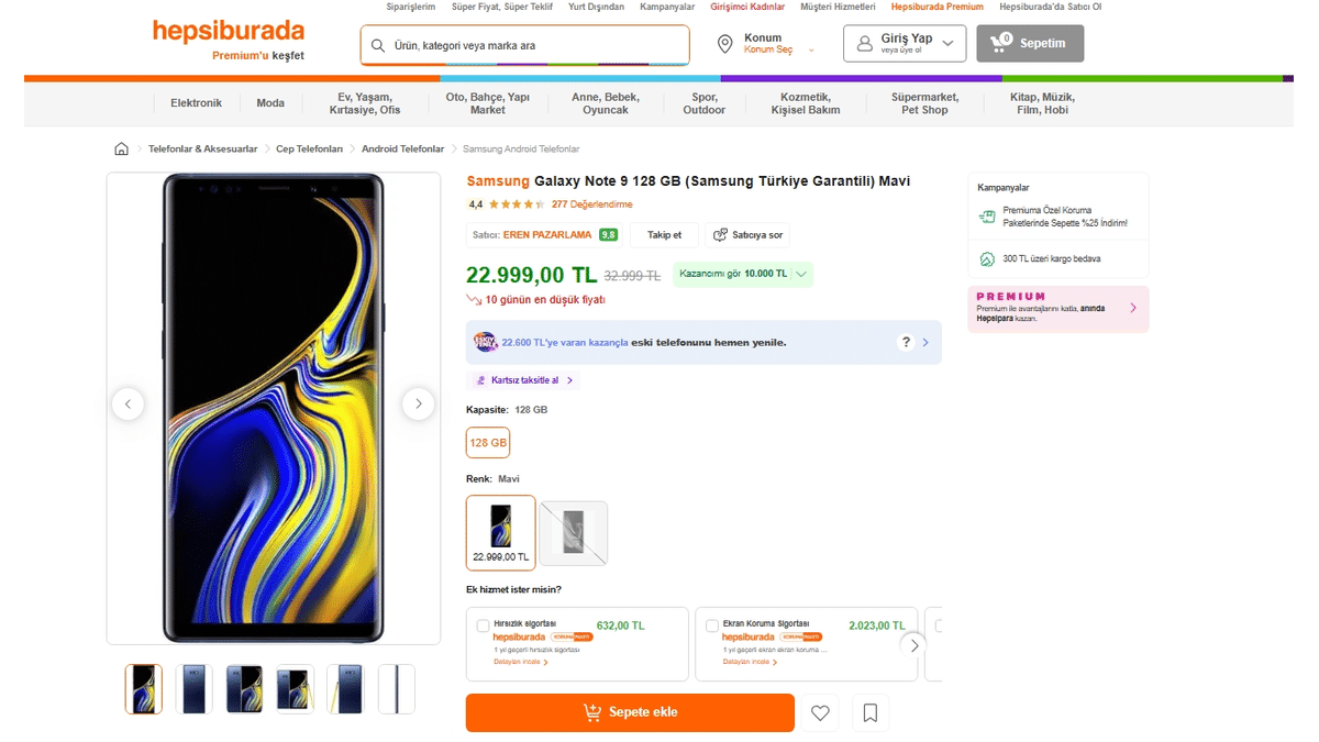 Samsung Galaxy Note 9 İçin 10.000 TL İndirim Fırsatı