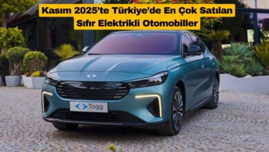 Kasım 2025’te Türkiye’de En Çok Satılan Sıfır Elektrikli Otomobiller