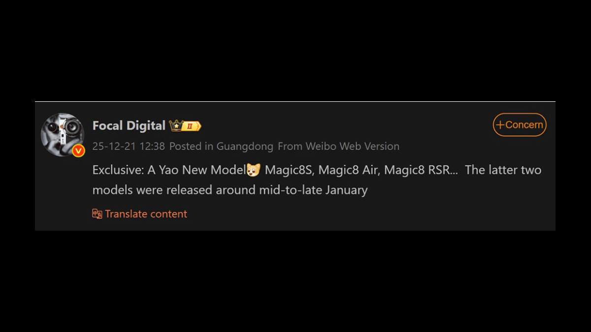 Honor Magic 8S, 8 Mini ve RSR İçin Olası Lansman Tarihi Ortaya Çıktı