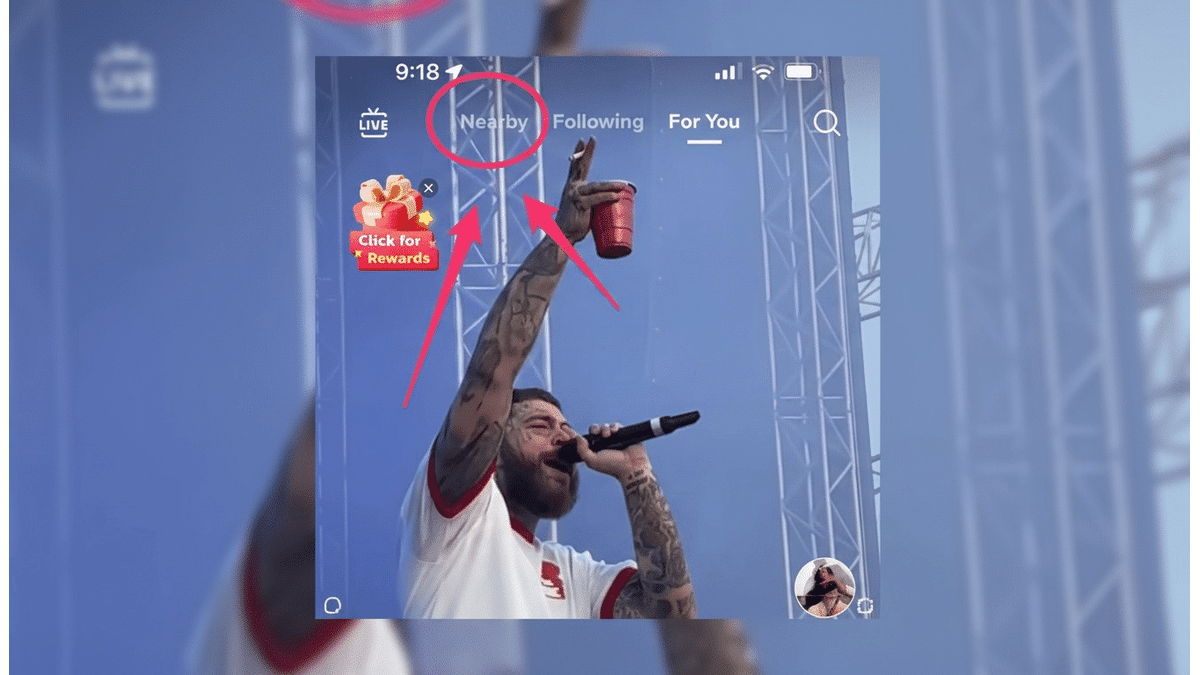 TikTok, Nearby Feed 
