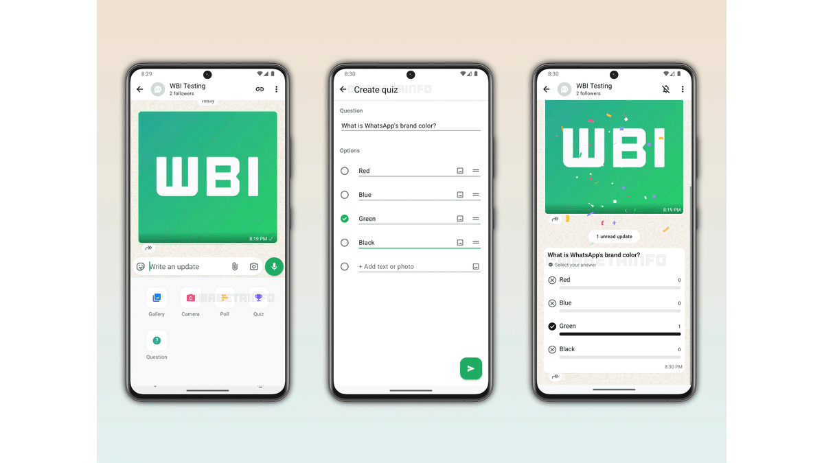WhatsApp Kanallarına Quiz Desteği Geliyor