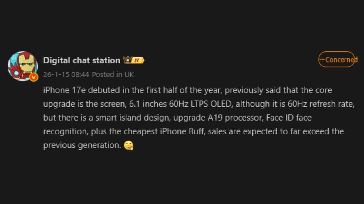 iPhone 17e İçin Bir İyi Bir Kötü Gelişme Var